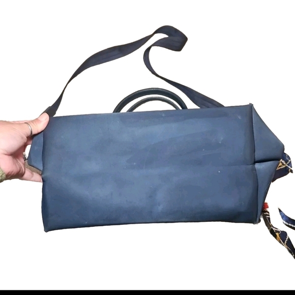 Longchamp Navy Blue Modele Depose Large Tote Bag with Scarf - Picture 4 of 15